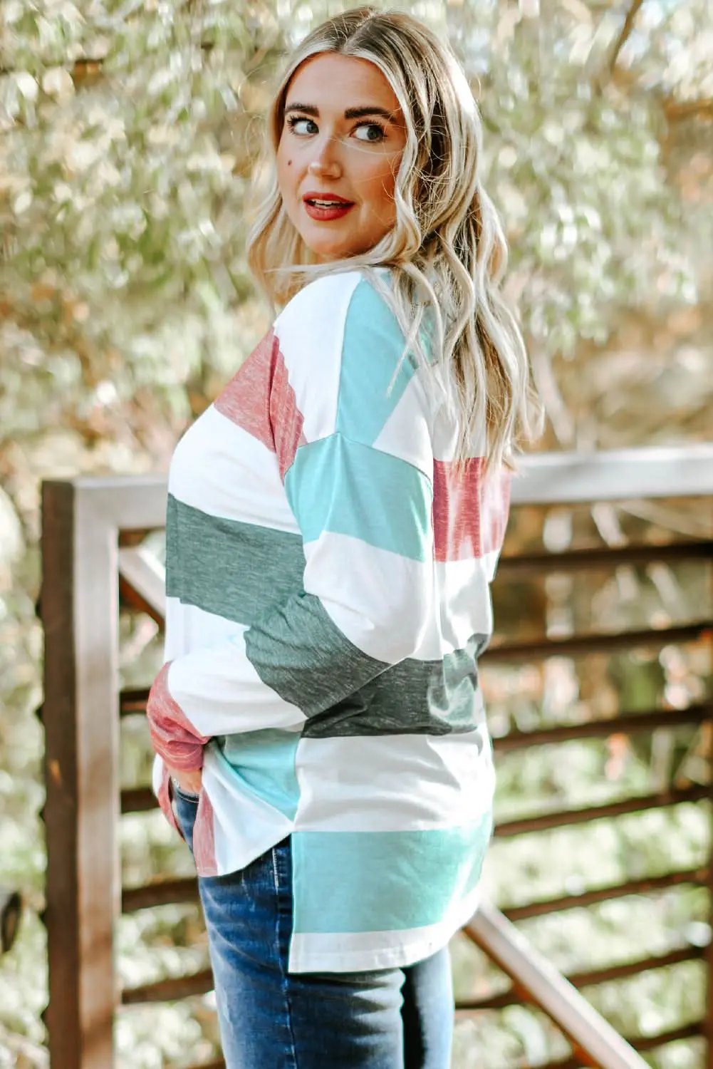 Plus Size Colorblock Pullover - Love Salve